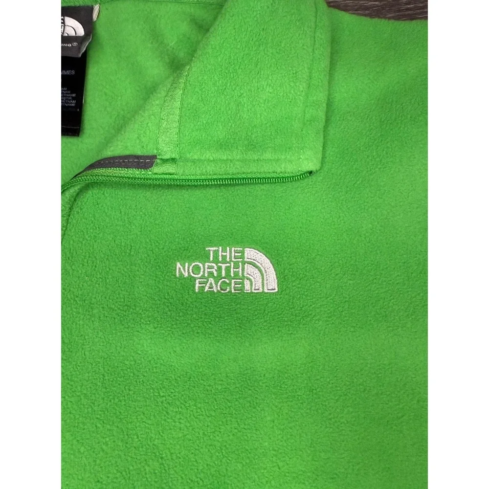 The North Face Sweater Mens M Green Fleece Quarter Zip Sweatshirt‎ Long Sleeve